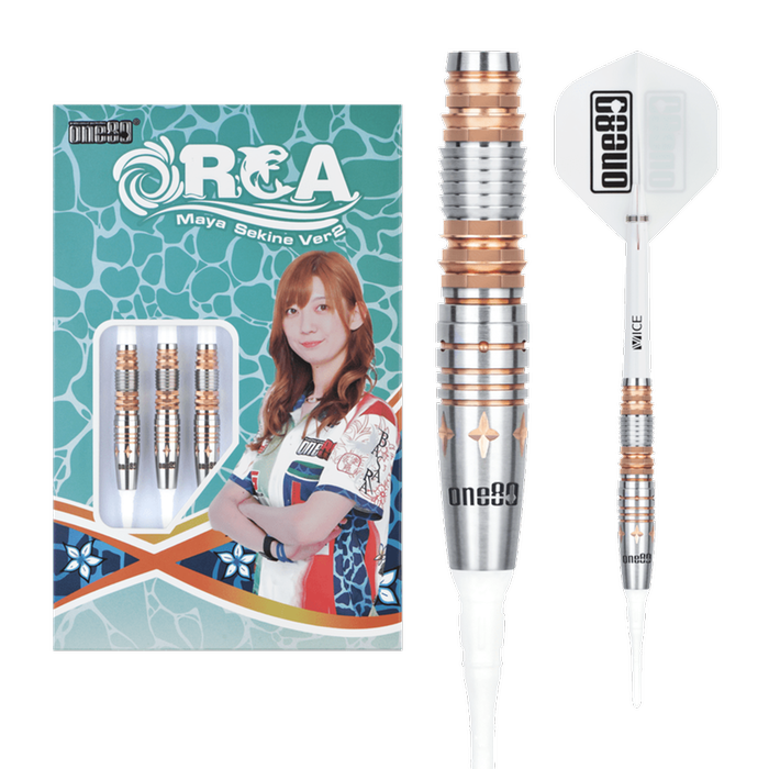 ONE80 Maya Sekine Orca II Rosegold 90% Soft Tip Darts