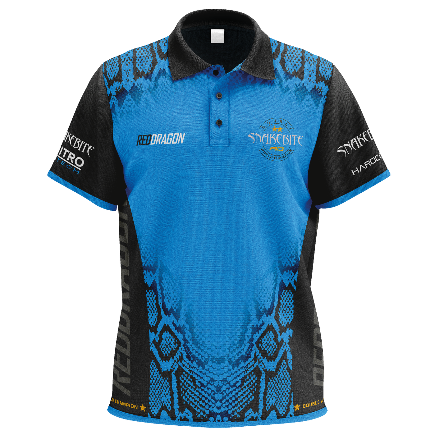 Red Dragon Peter Wright Snakebite Double World Champion Tour Polo