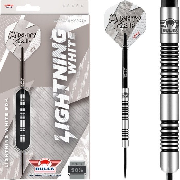 Bull's Lightning White 90% - Steel Tip Darts