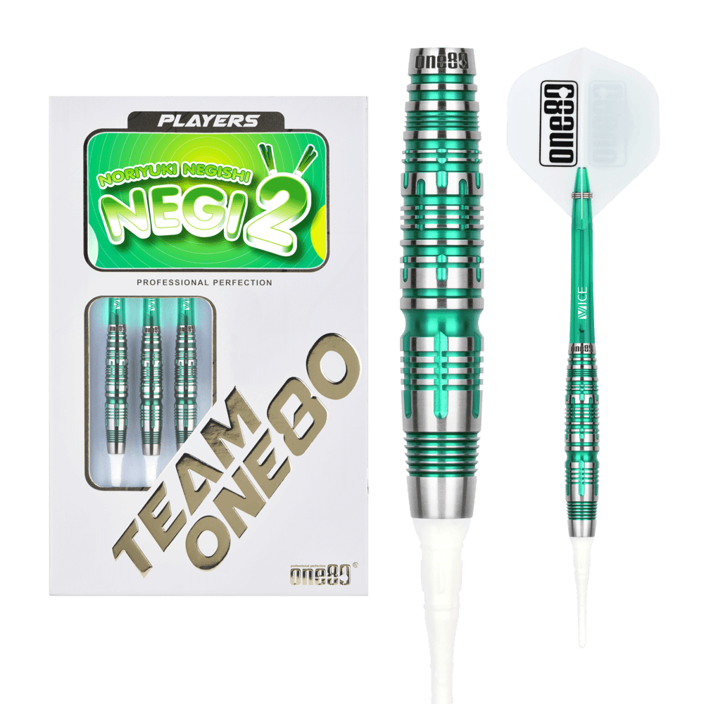 ONE80 Noriyuki Negeshi V2 Green 90% Soft Tip Darts