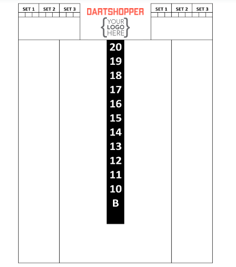 Scoreboard 30x40 CM imprinted with text or logo - Full Color