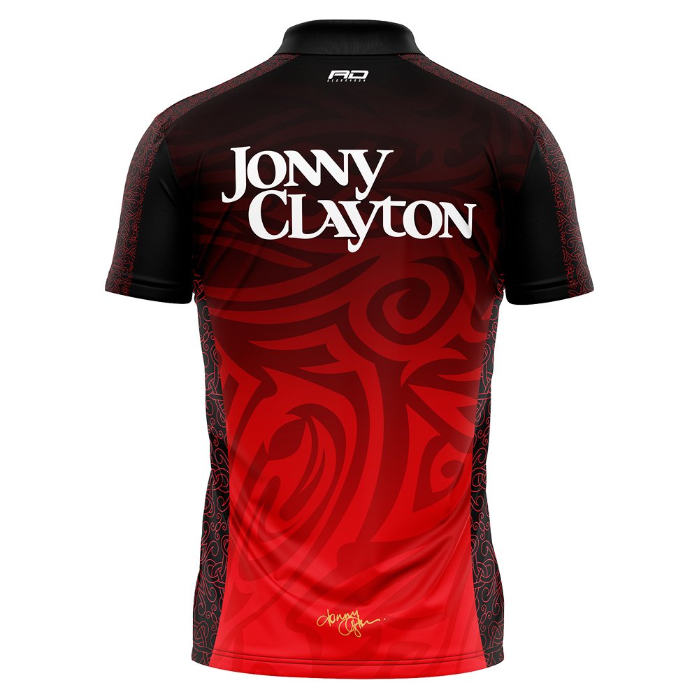 Red Dragon Jonny Clayton 50 Years Anniversary Limited Edition Tour Polo - Dart Shirt