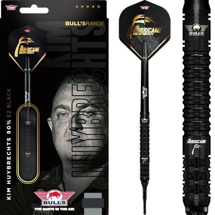 Bull's Kim Huybrechts E2 Full Black 90% - Softtip Dartpile