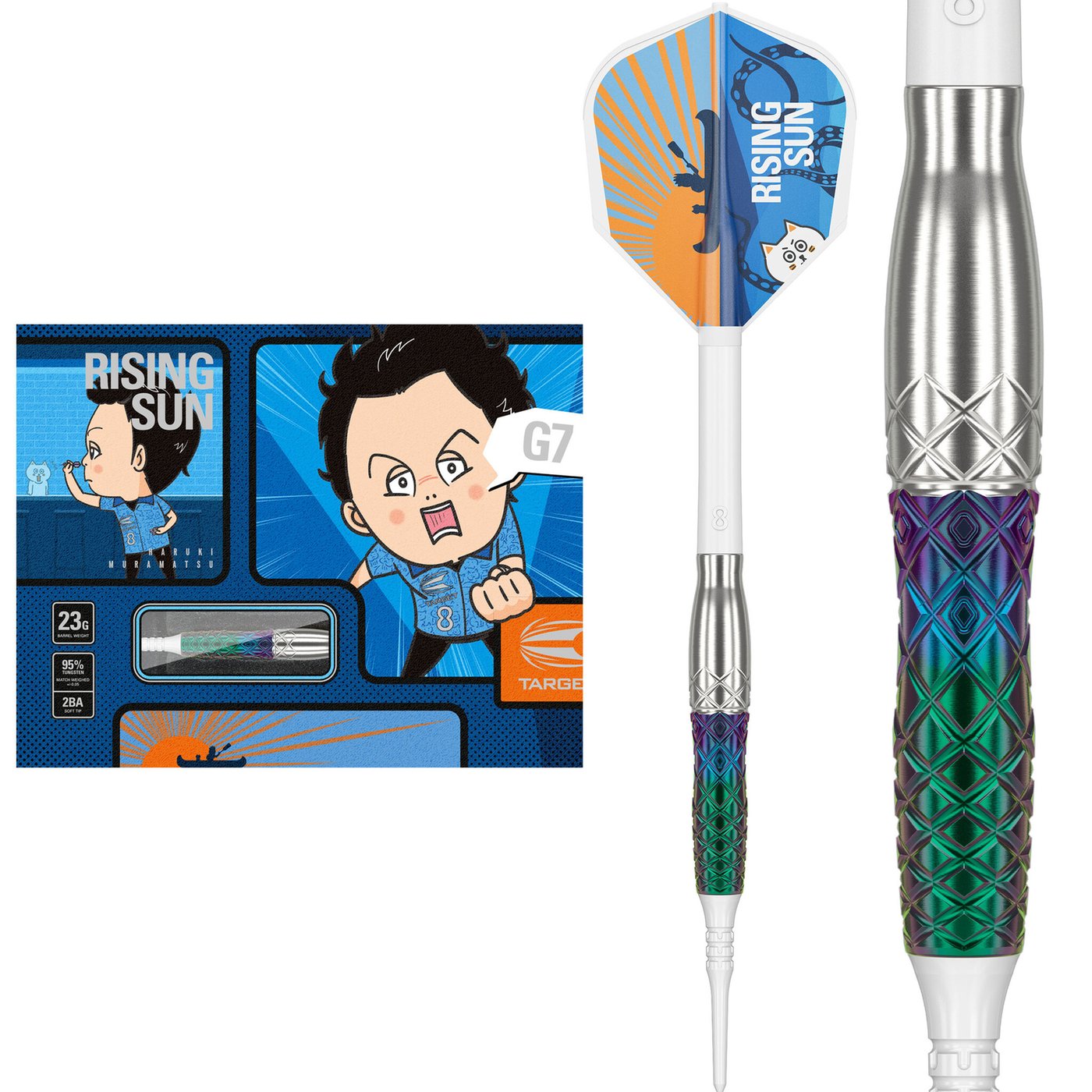 Target Japan Haruki Muramatsu Rising Sun G7 95% Soft Tip Darts