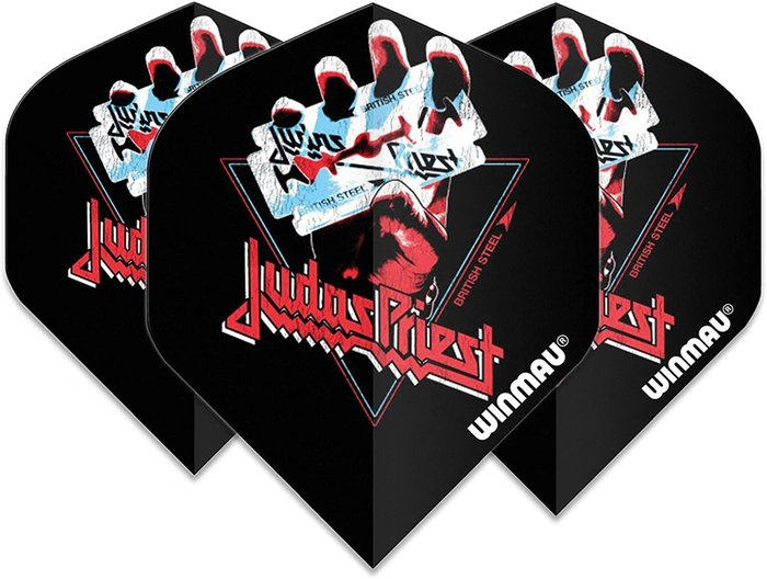 WINMAU Voli Freccette Rhino Extra Spessi 100 Micron - Judas Priest Rock Legends Blade, Set Da 3 - 6