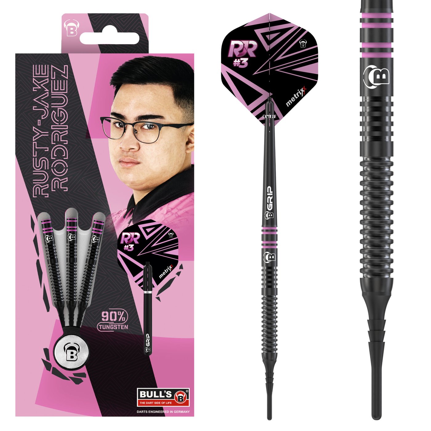 BULL'S Rusty-Jake Rodriguez 90% Soft Tip Darts