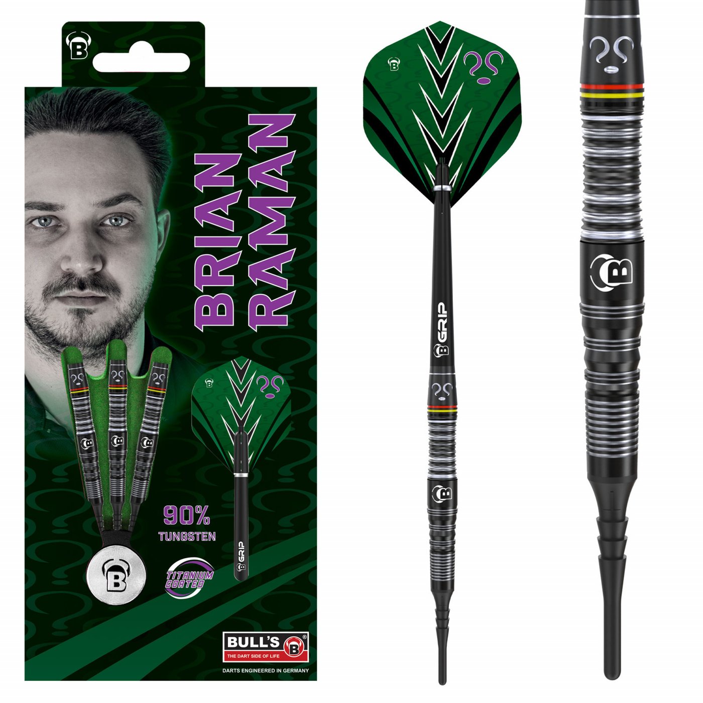 BULL'S Brian Raman 90% - Soft Tip Darts