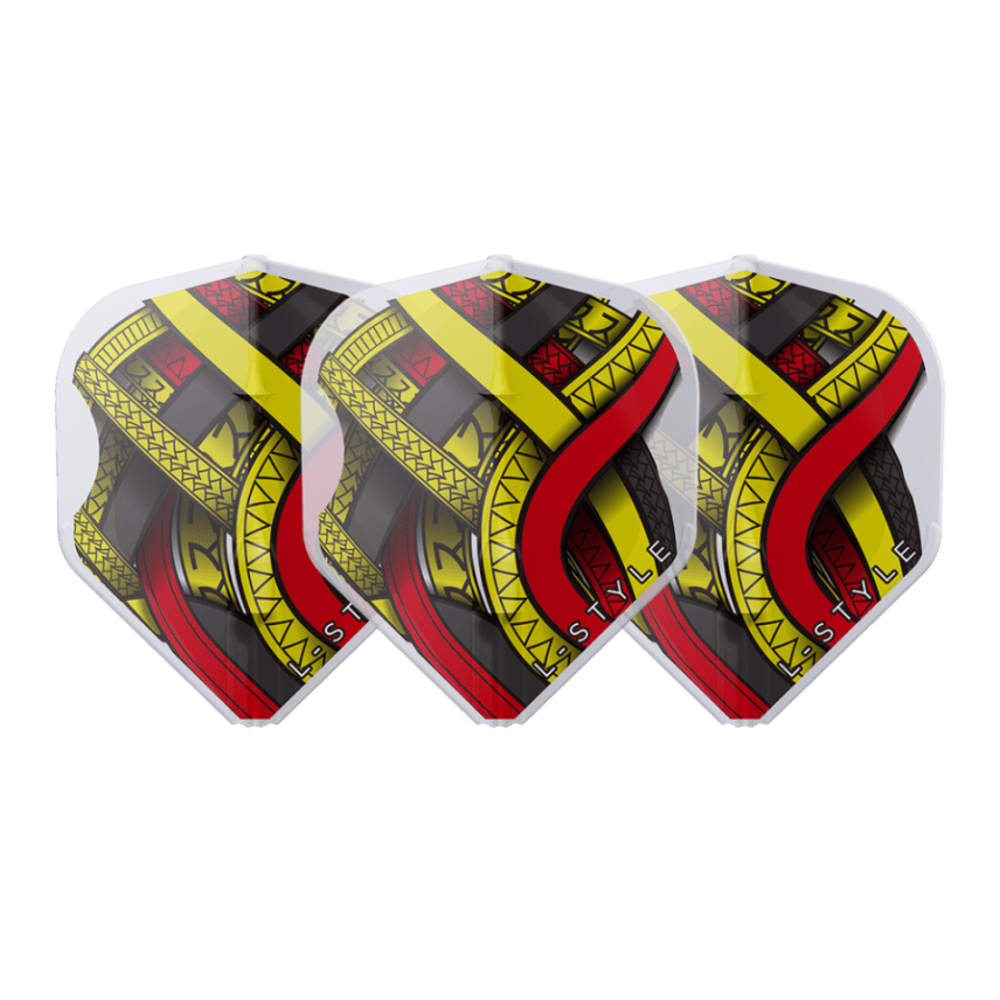L-Style EZ L1 Mike de Decker Type A White Belgium Darts Flights