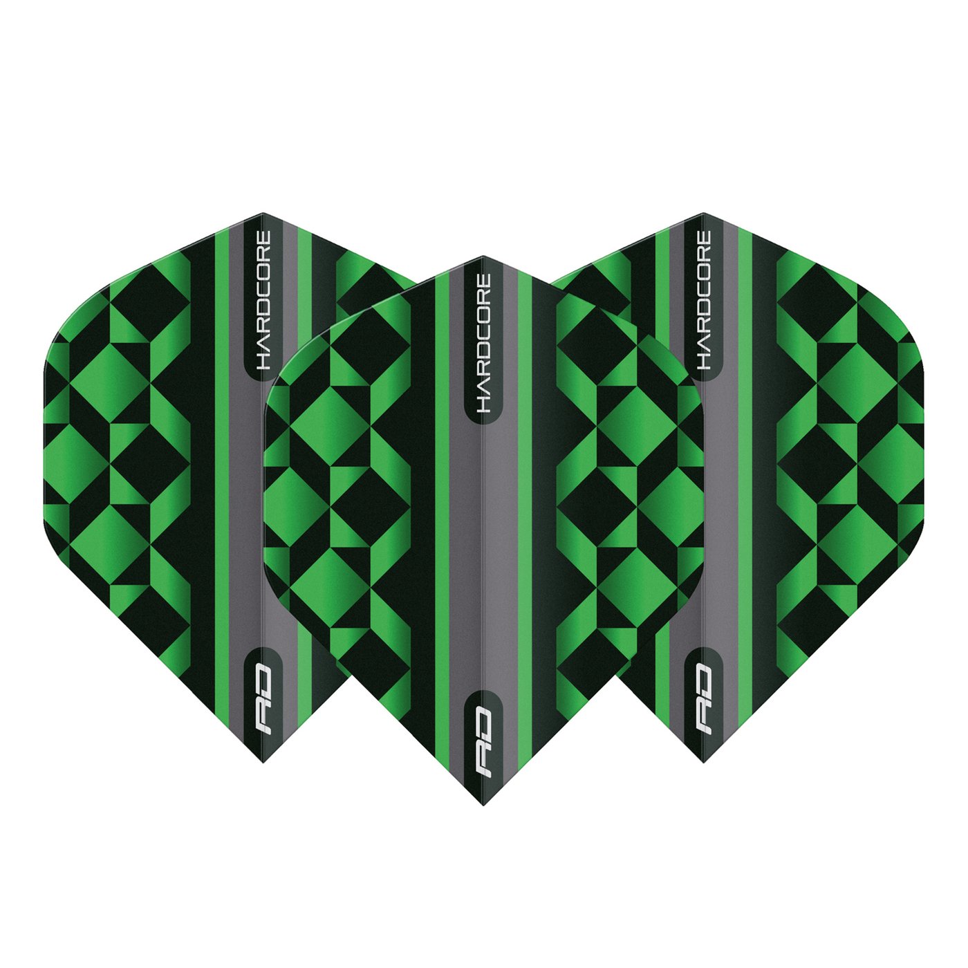 Red Dragon Hardcore Radical Green & Black Geometric - Dart Flights