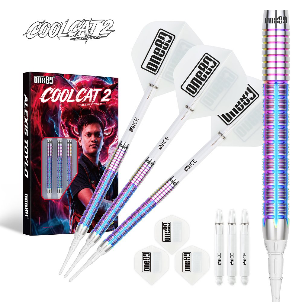 ONE80 Alexis Toylo Coolcat II Rainbow 90% - Soft Tip Darts