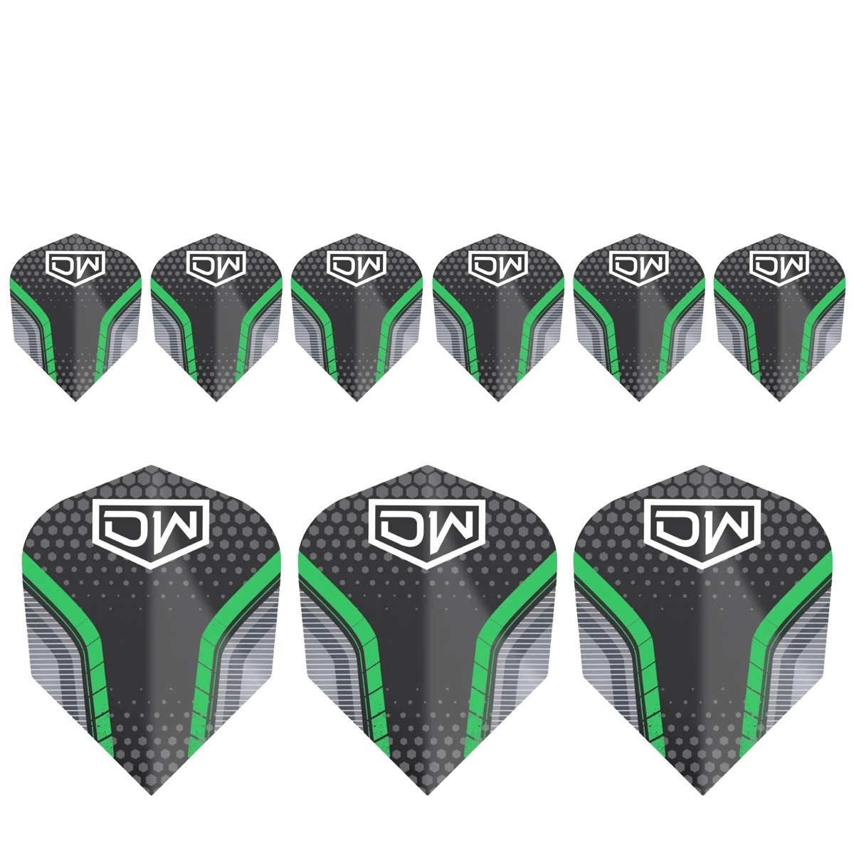 DW Avenger 01 Green 3 Set NO6 Darts Flights