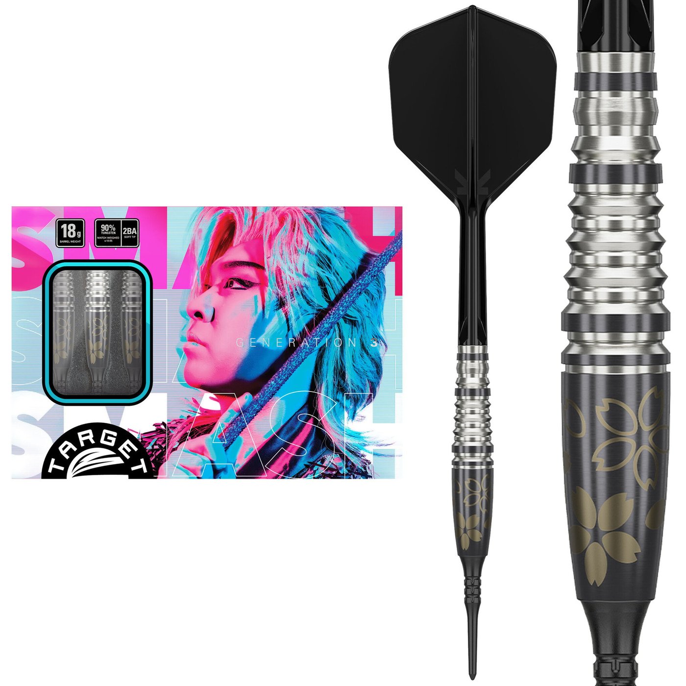 Target Japan Charm Series Smash G3 90% Soft Tip Darts