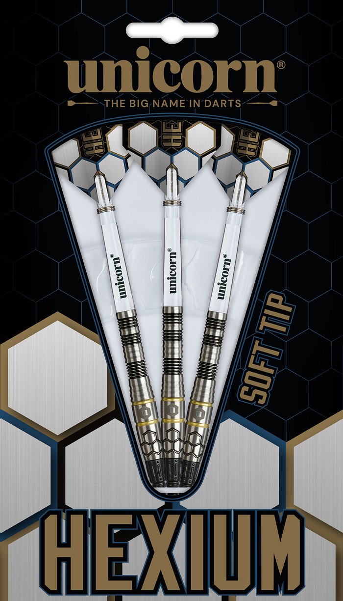 Unicorn Hexium 1 Black Gold 90% Soft Tip - Dartshopper