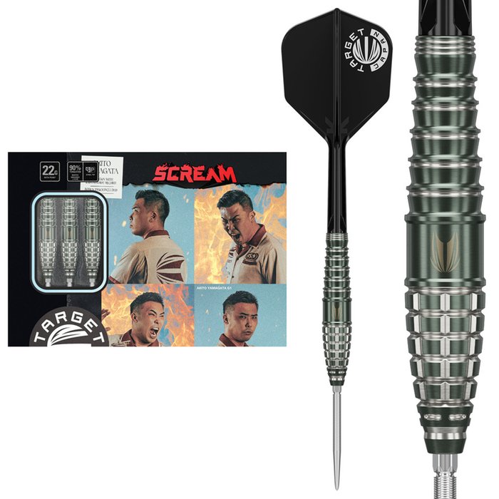 ダーツ TARGET SCREAM AKITO YAMAGATA Model Target Japan Akito Yamagata Scream G1 Swiss Point 90% Darts