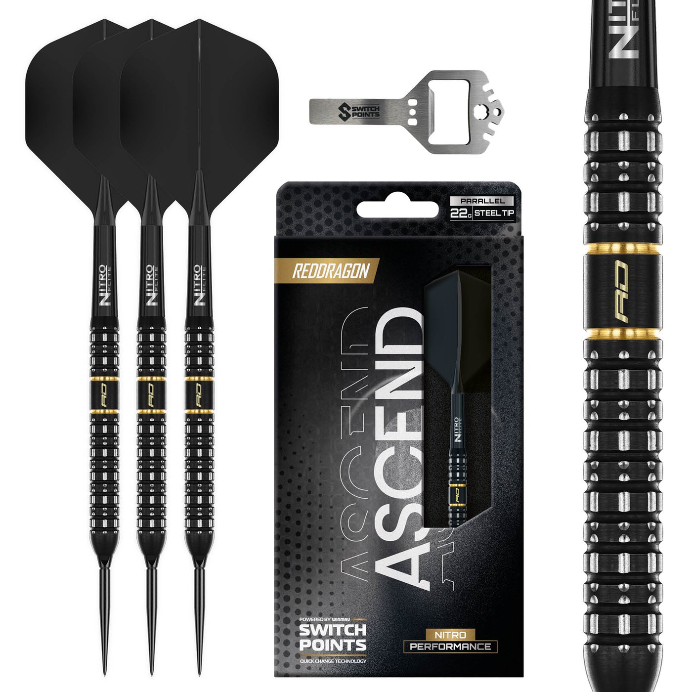 Red Dragon Ascend Parallel Switch Point 90% - Dardos Punta de Acero