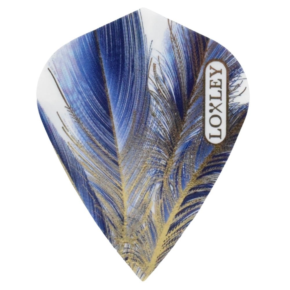Loxley Feather Blue & Gold Kite Darts Flights