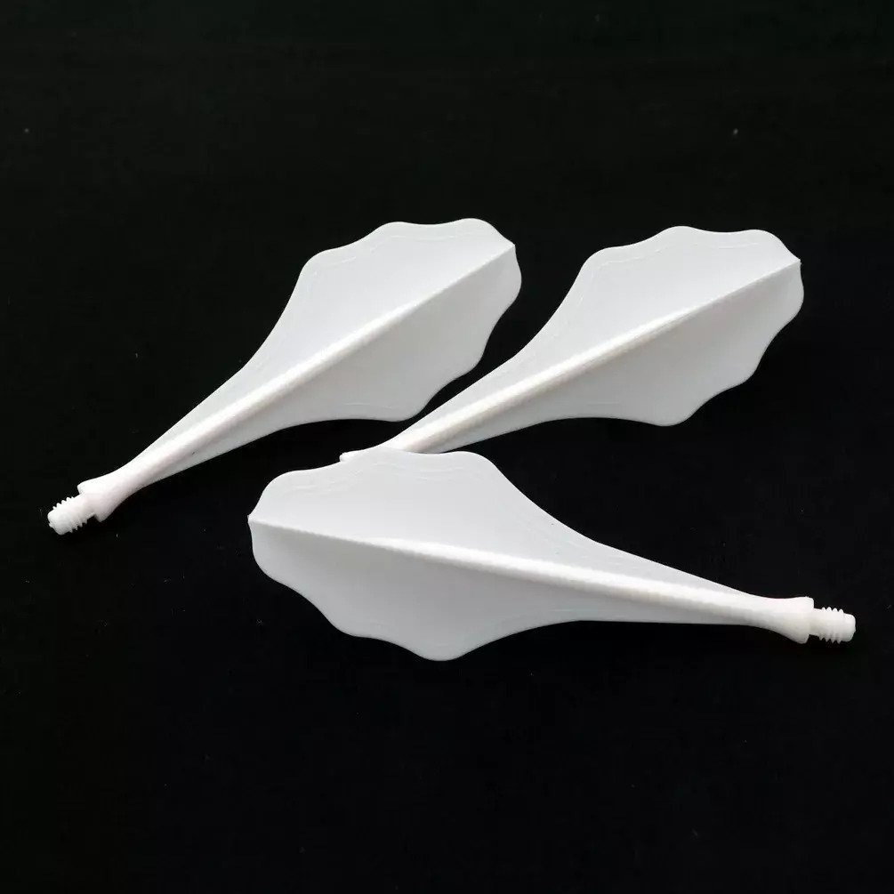Cuesoul - TRAJ AK8 Flight Integrated Dart Flights - Cloud Shape - White Darts Flights