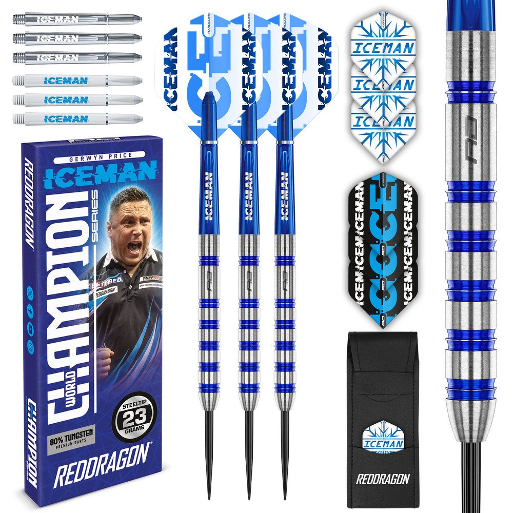Red Dragon Gerwyn Price Iceman Cool Blue Series 80% Dartshopper Exclusives - Dartpile