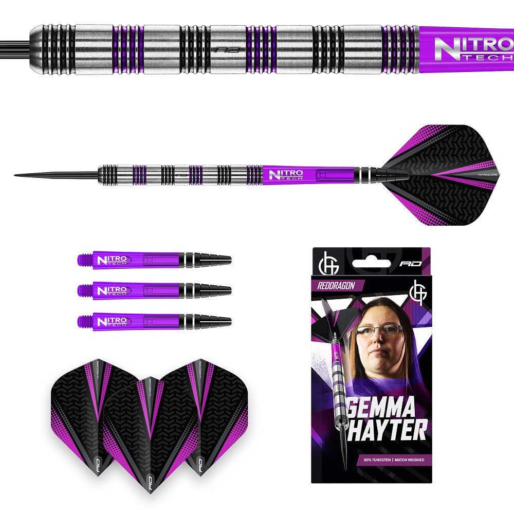 Red Dragon Gemma Hayter 90% - Steel Tip Darts - Dartshopper.com