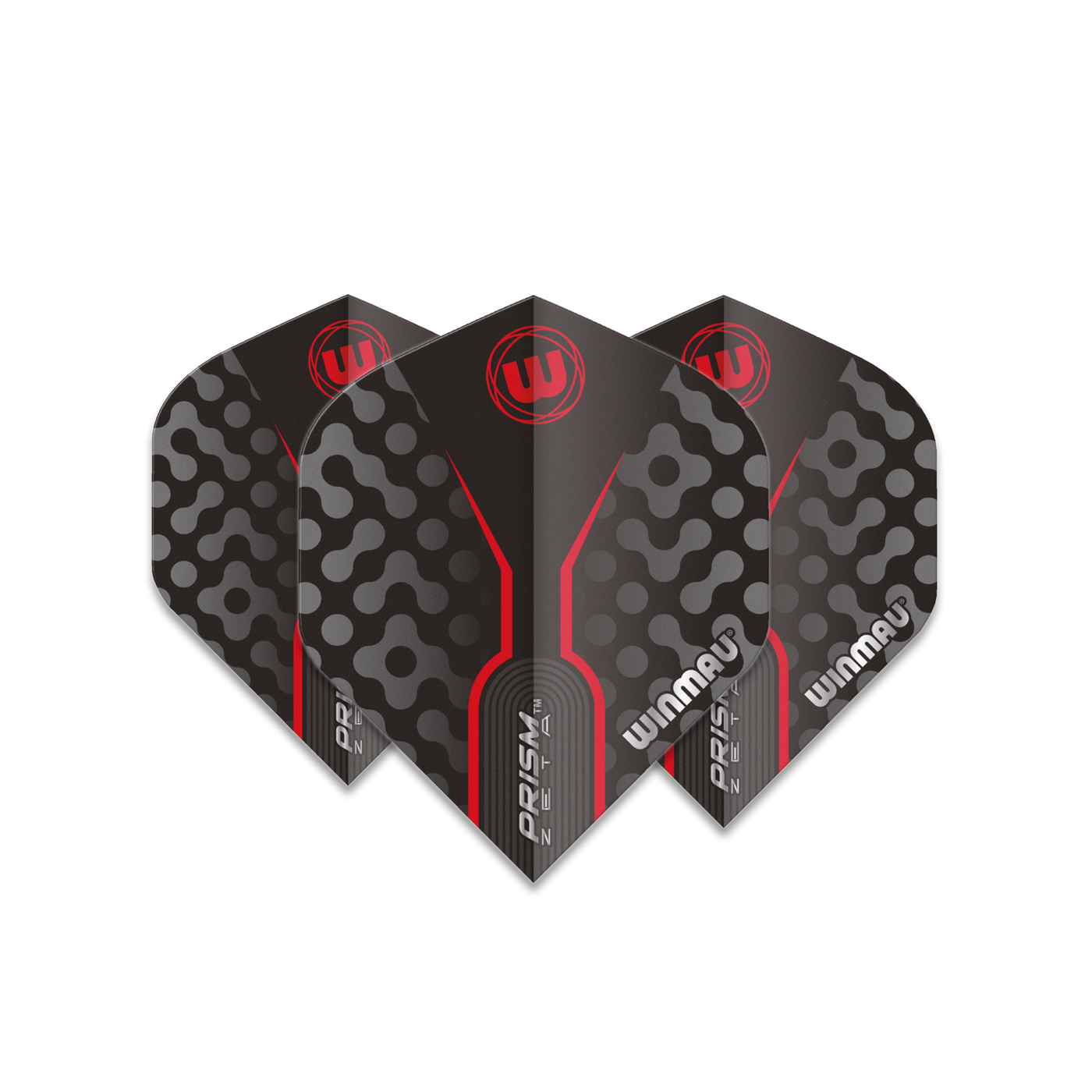 Winmau Prism Zeta Black & Grey Darts Flights