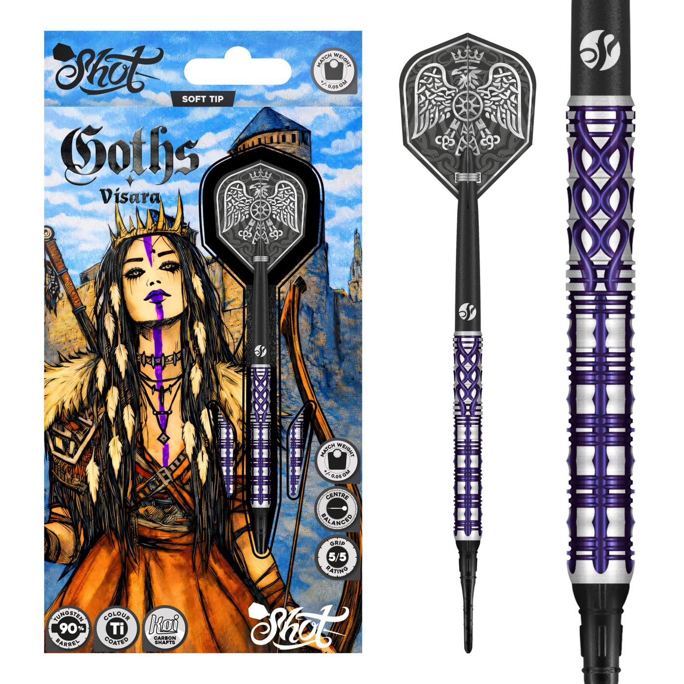 Shot Goths Visara 90% - Soft Tip Darts