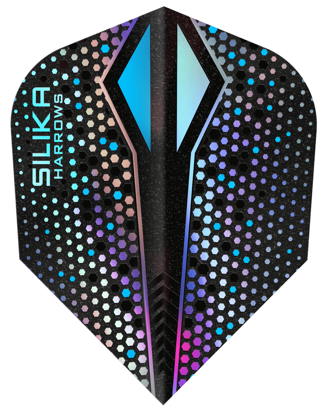 Harrows Silika X Colour Shift Silver NO6 Tough Crystalline Coated Darts Flights