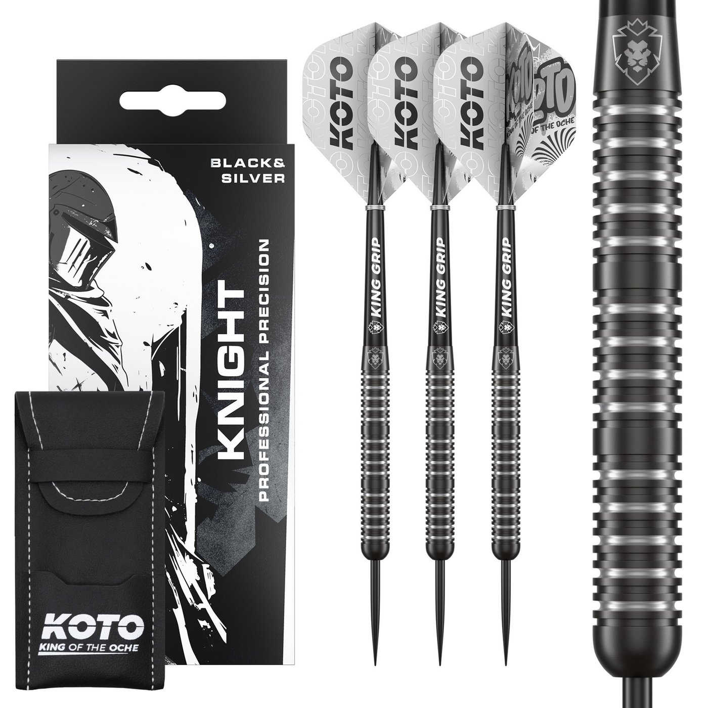 KOTO Dark Knight Black Silver 80% Darts
