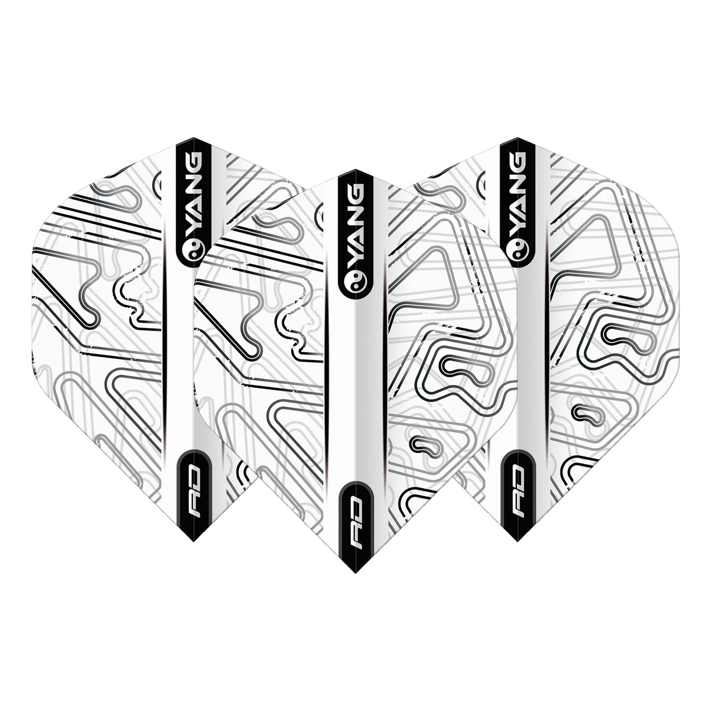 Red Dragon Yin Yang White Black Darts Flights