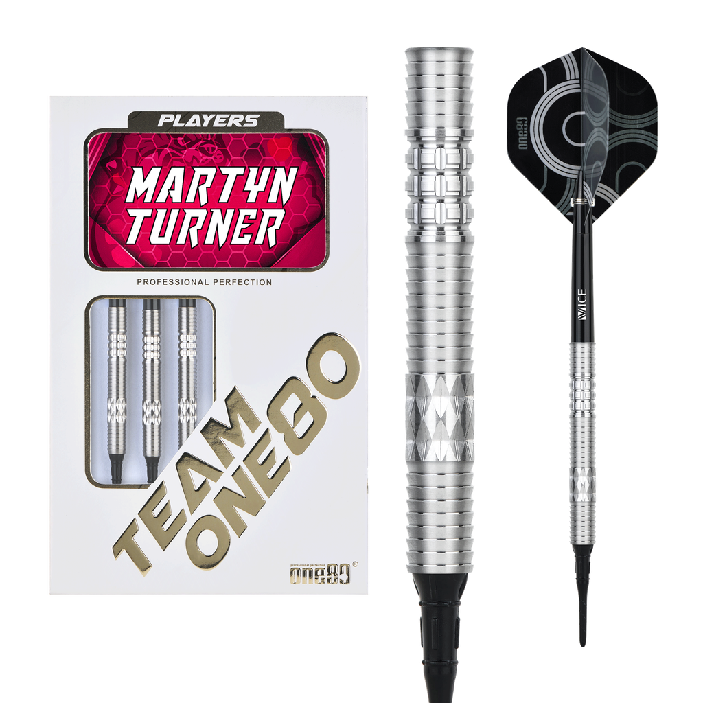 [Deuxième chance]ONE80 Martyn Turner 90% Soft Tip-18g - Fléchettes pointe Plastique