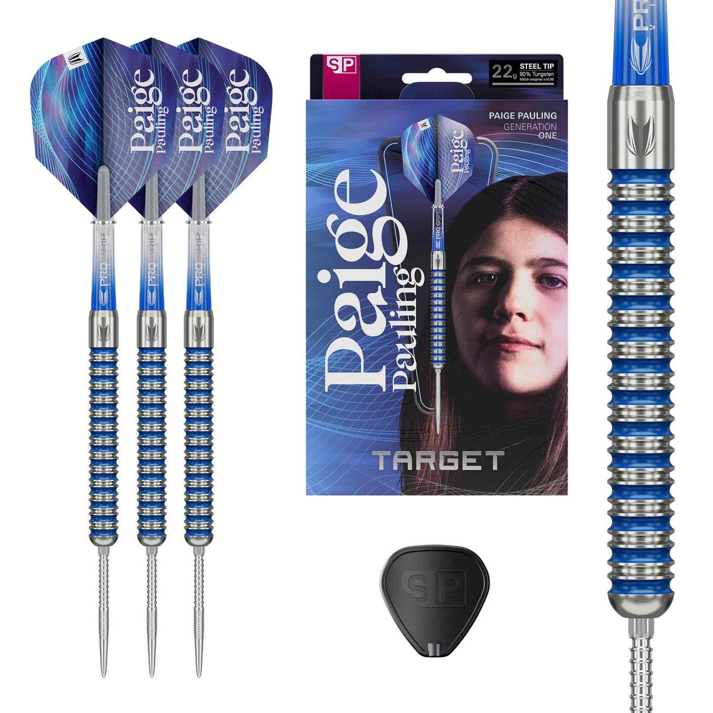 Target Paige Pauling G1 Swiss Point 90% - Fléchettes pointe Acier
