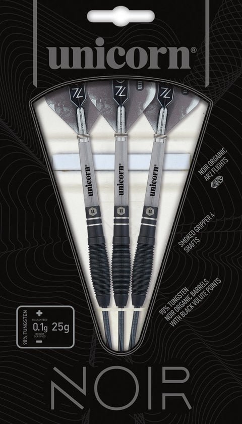 Unicorn Noir Shape 1 90% Steel Tip Darts