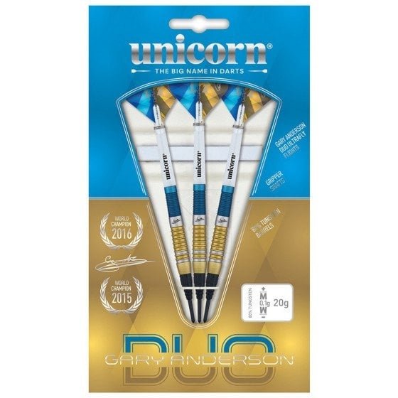 Unicorn Gary Anderson Duo 90% - Soft Tip Darts - Dartshopper.com