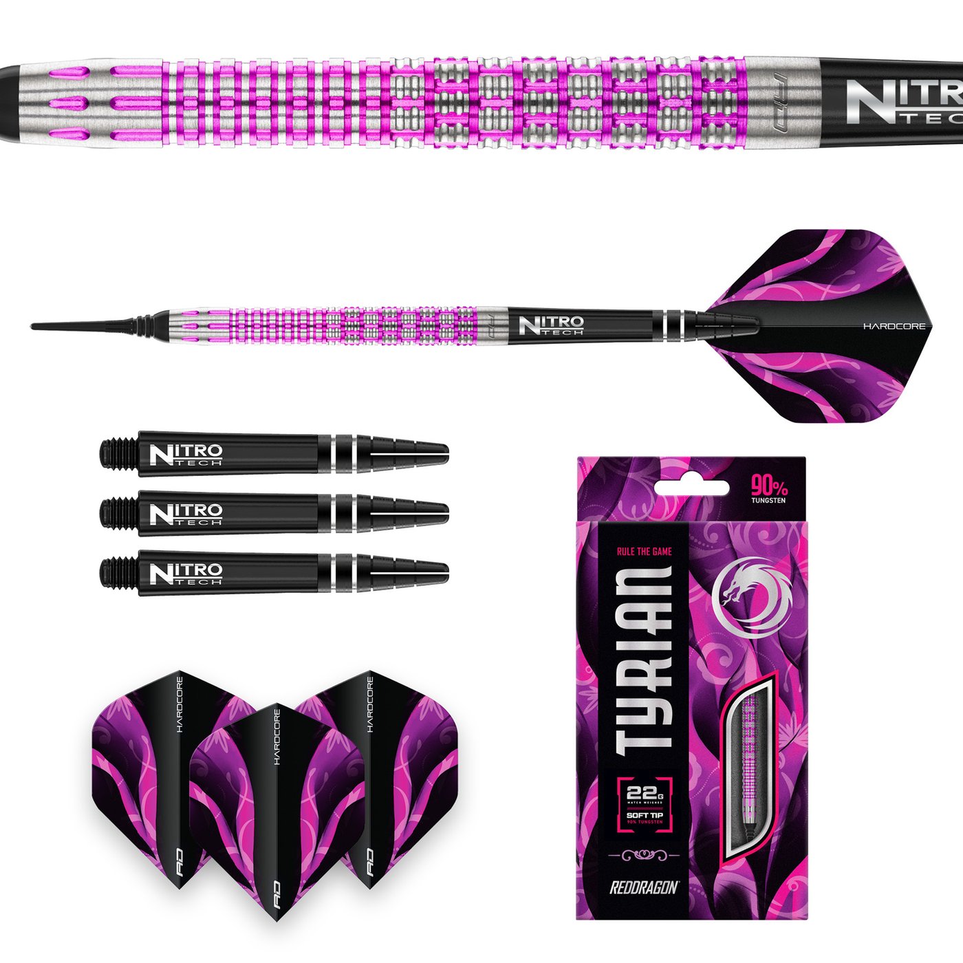 【新品未使用】DARTMAX TR 30g 3.5号 TR-29／6本set Trinidad X-Series Jack Steel Tip Darts - 30gm