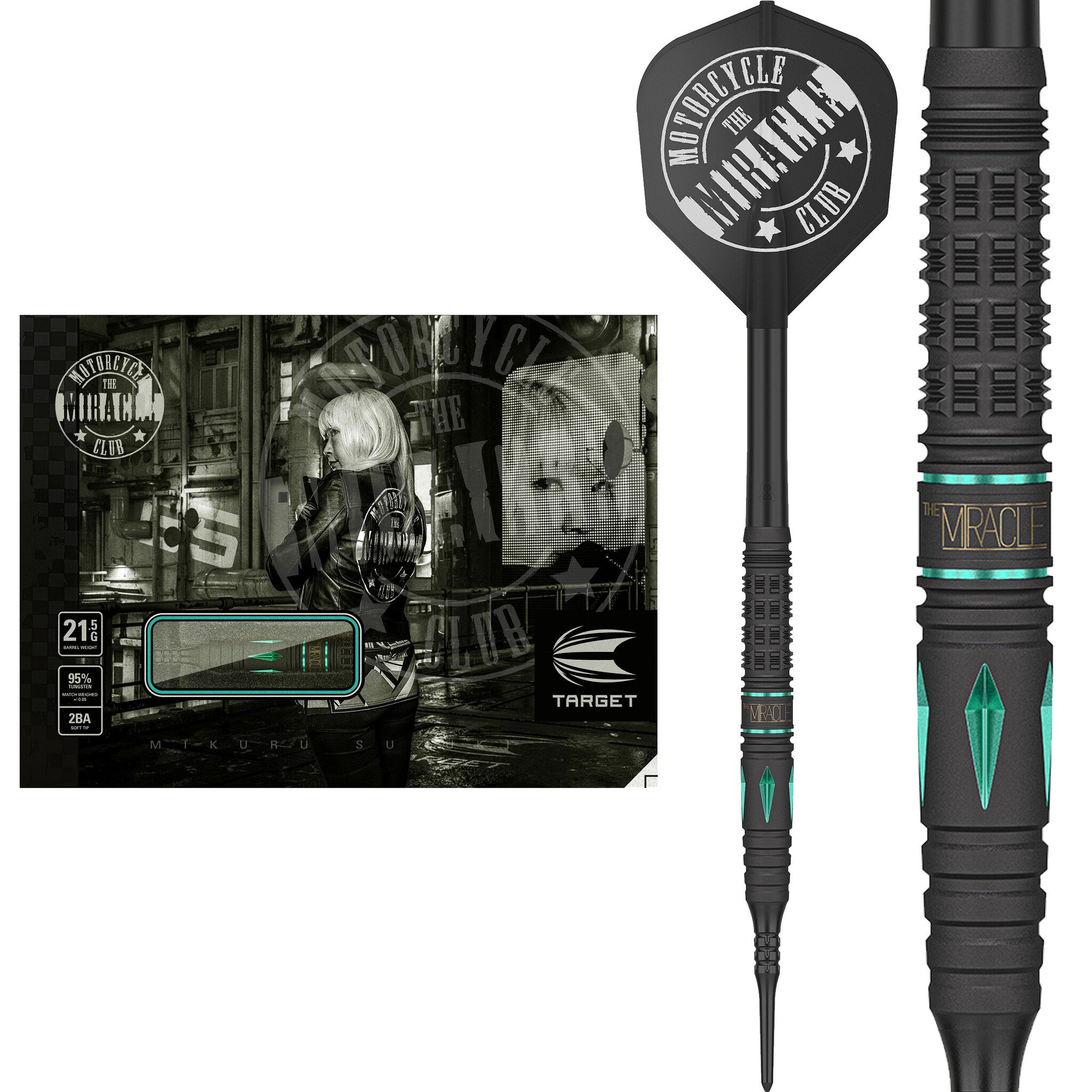 DARTSLIVE  美品 Target Mikuru Suzuki The Miracle G7 Soft Tip Darts - 21.5gm