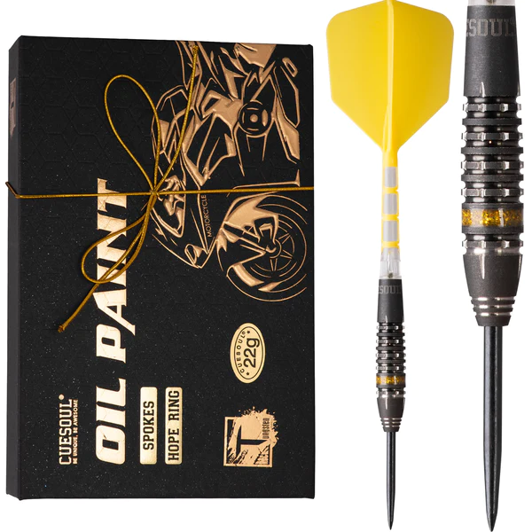 Cuesoul Motorcycle Hope Ring Yellow 90% - Steel Tip Darts