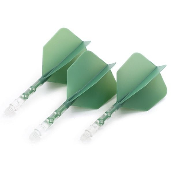 Cuesoul - ROST T19 Integrated Flights - Big Wing - Green Clear - Dart Flights