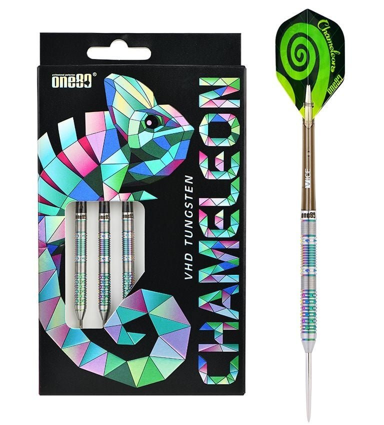 Dardos ONE80 Chameleon Azurite 90% Punta de Acero