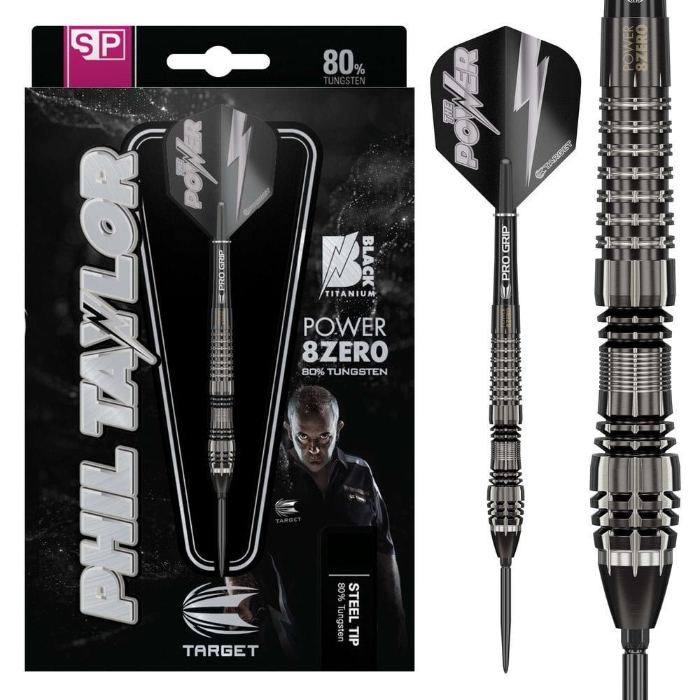 [Tweedekans] Target Phil Taylor Power 8ZERO 4 Black Titanium Swiss Point 80%-21gram