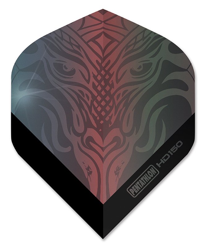 Pentathlon HD150 Metallic Dragon Grey Darts Flights