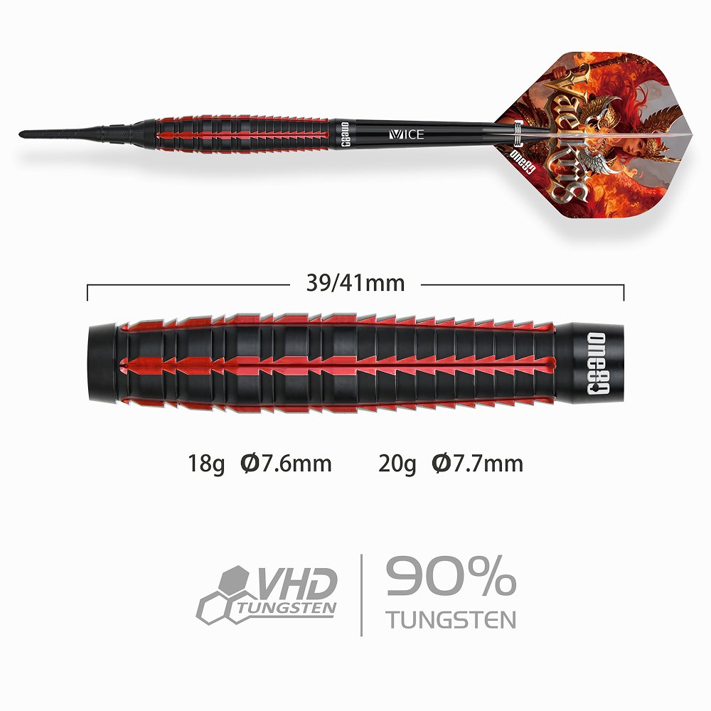 ONE80 Vaelkris V05 90% Soft Tip Darts - Dartshopper