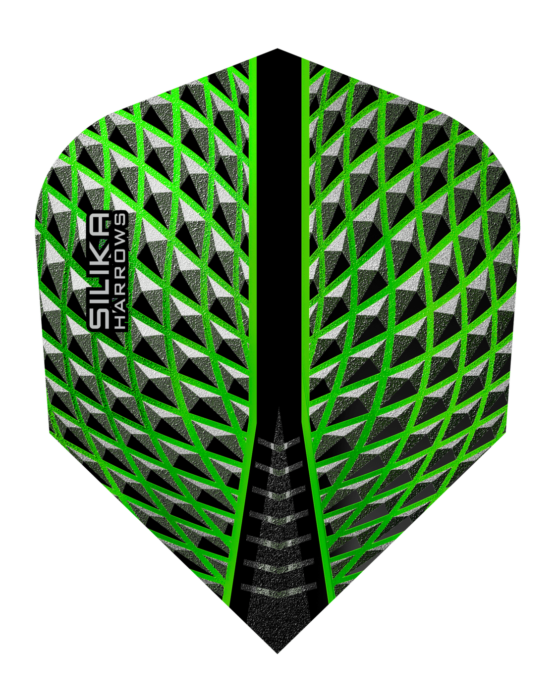 Harrows Silika Round NO6 Green Tough Crystalline Coated Darts Flights