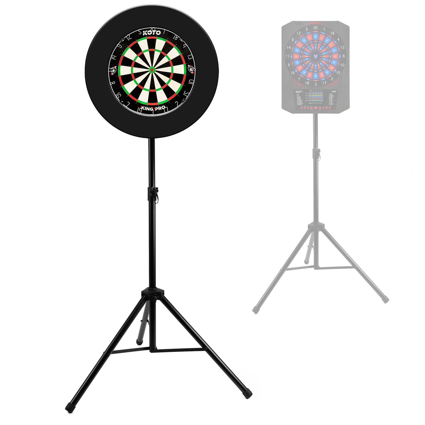 KOTO Heavy Duty Dartstander- Til Sisal-dartskiver og Elektroniske dartskiver