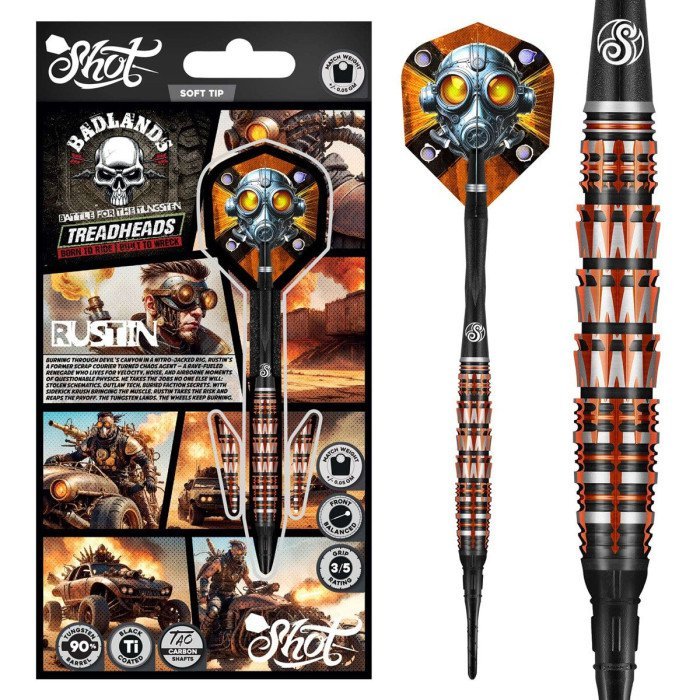Shot Badlands Rustin 90% Soft Tip Darts