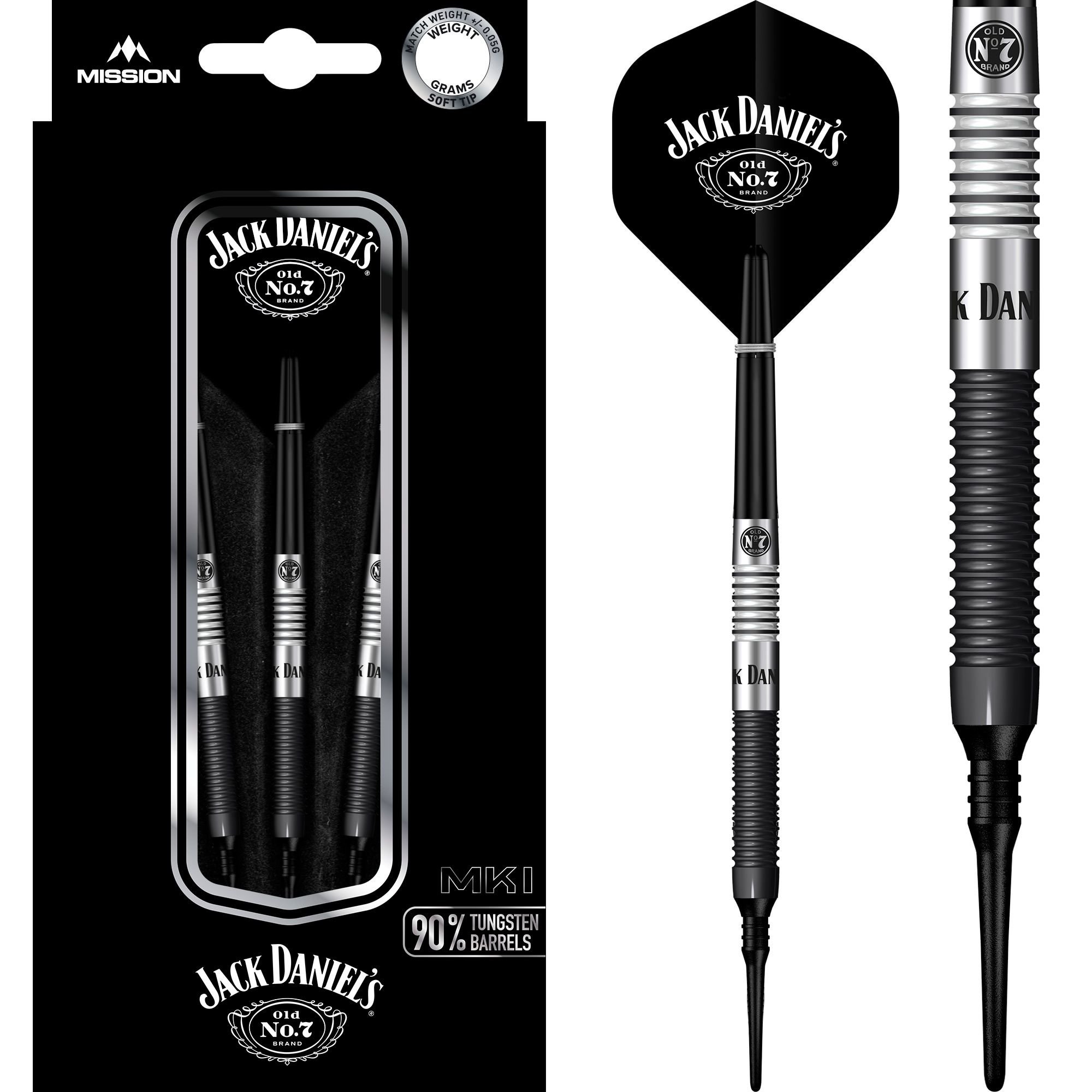 Jack Daniels 90% - Soft Tip Darts - Dartshopper.com