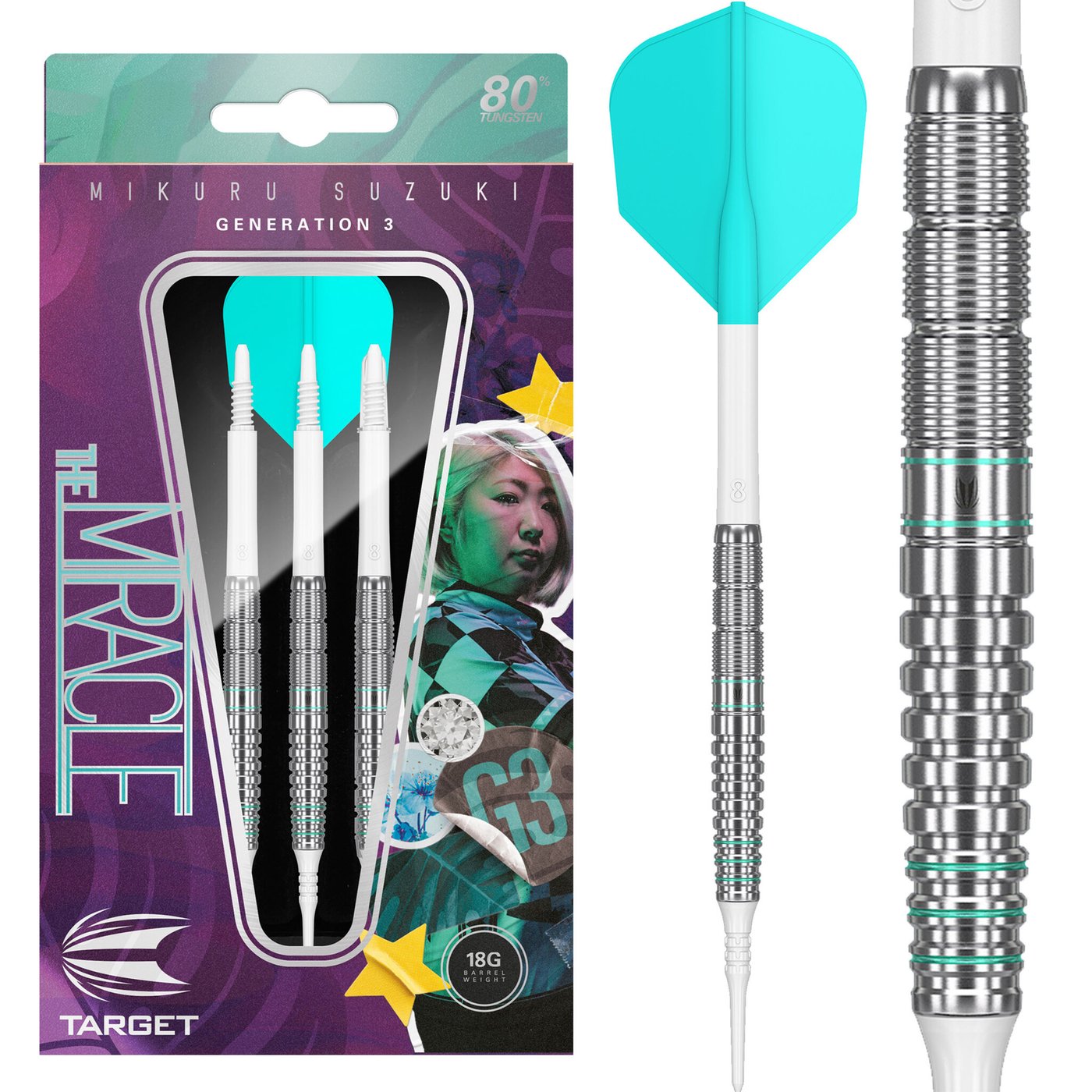 Target Japan Mikuru Suzuki The Miracle G3 80% Soft Tip Darts