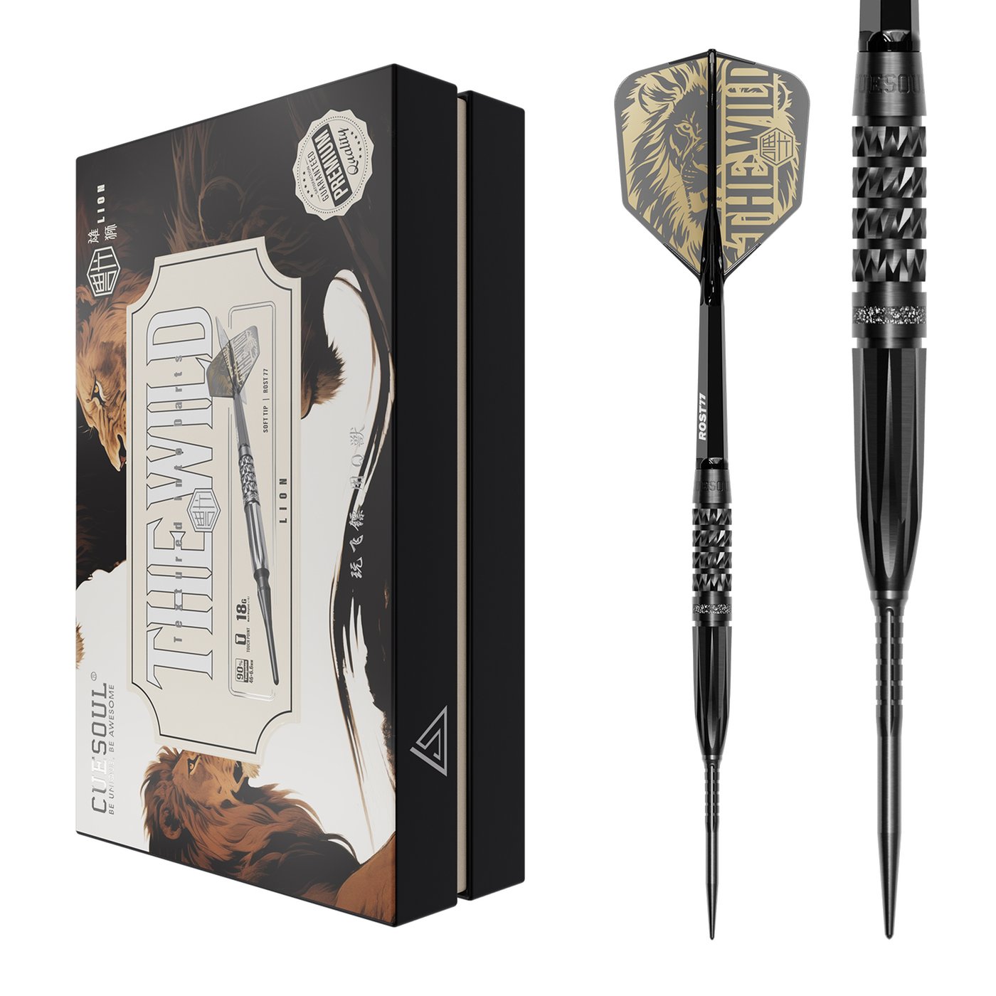 Cuesoul The Wild Series Lion Match Point 90% - Steel Tip Darts