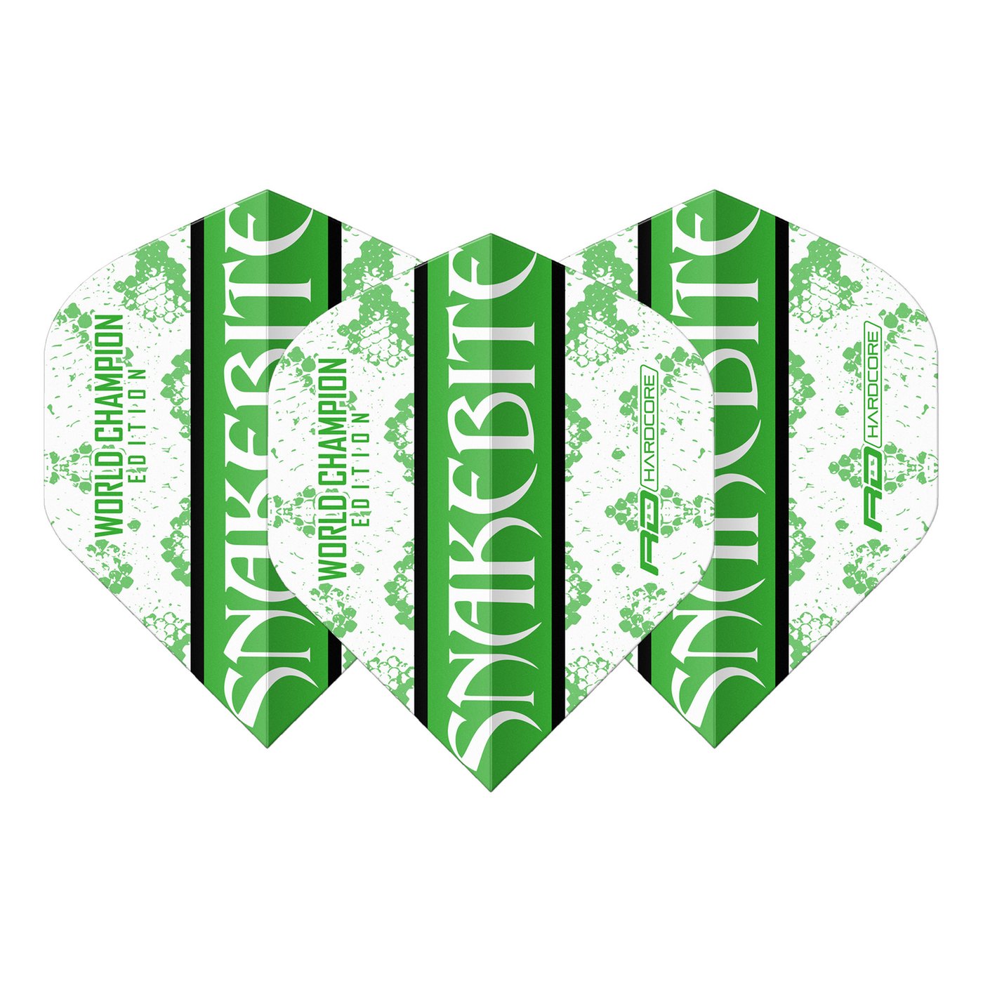 Red Dragon Peter Wright Hardcore Green White Darts Flights