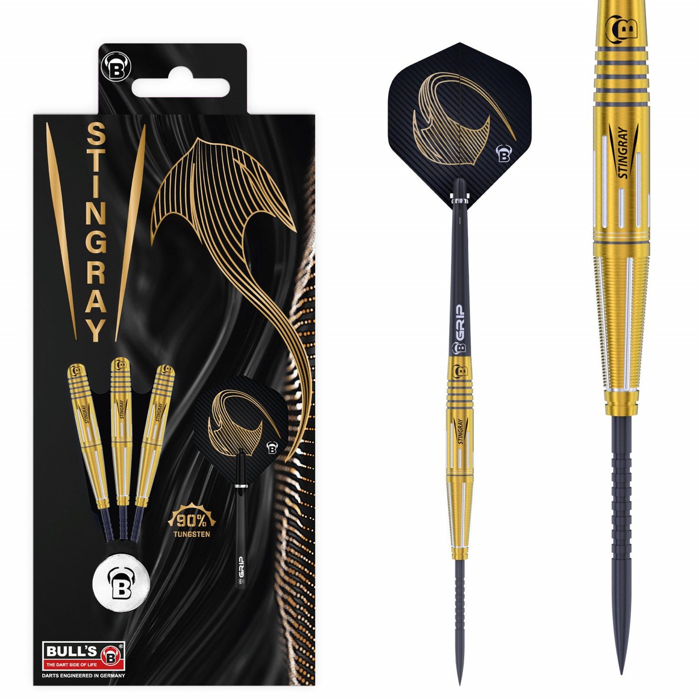 Dardos BULL'S Stingray ST4 90% Punta de Acero