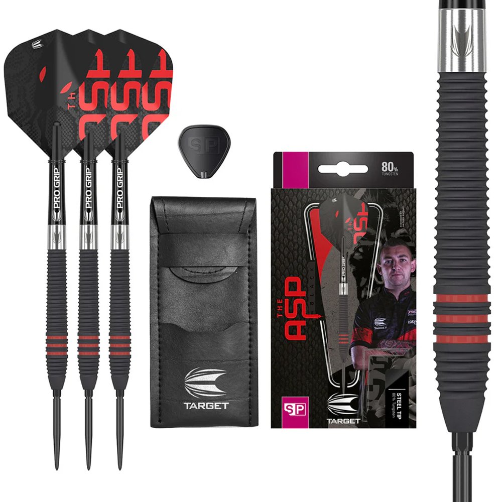 Target Nathan Aspinall 80% Black Swiss Point Freccette Steel Darts
