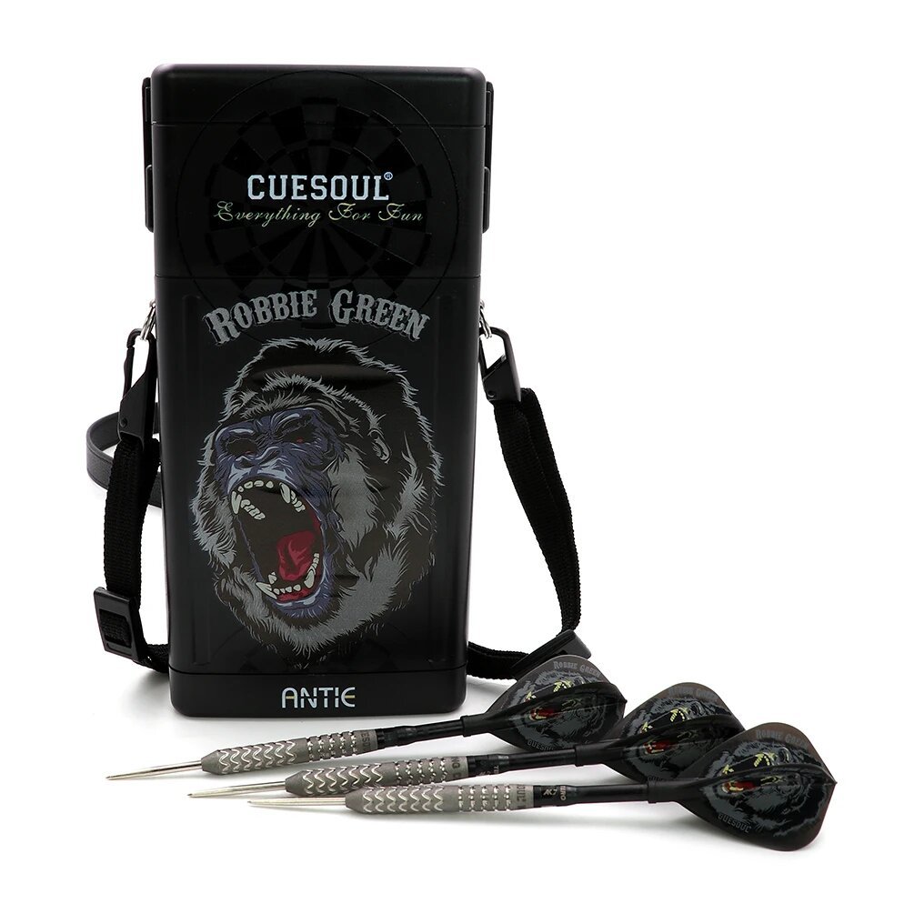 Cuesoul Robbie Green Oil Paint Silver 90% - Dartpijlen